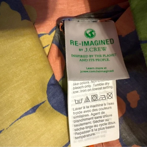 J. Crew Ruffle-Front Classic-Fit Boy Shirt in Ratti® Melting Floral Size Medium - Picture 7 of 11